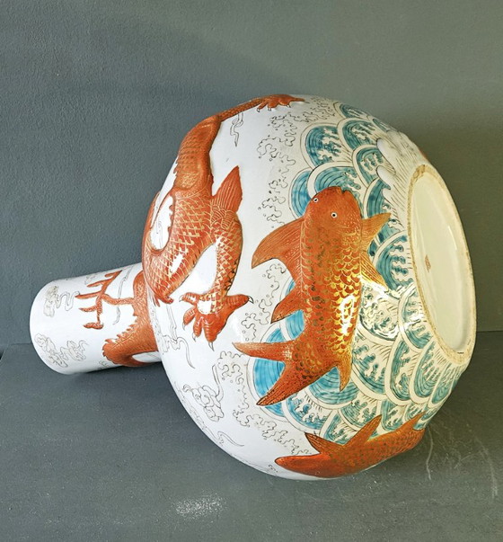 Image 1 of A FAMILLE ROSE PORCELAIN TIANQIUPING VASE