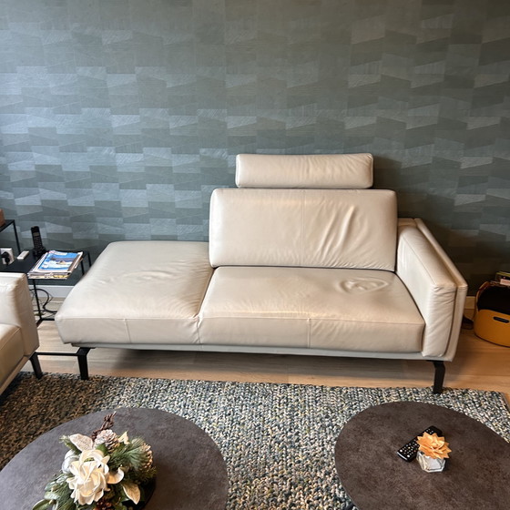 Image 1 of Leolux Bellice Chaos Lounges – Weißes Leder