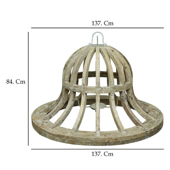 Lampadario grande WOODEN – Metallo, Legno (photo 2 of 6)