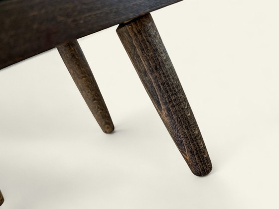 Image 1 of Rare vintage mini flower table with tile motif - poppy blossom - 60s