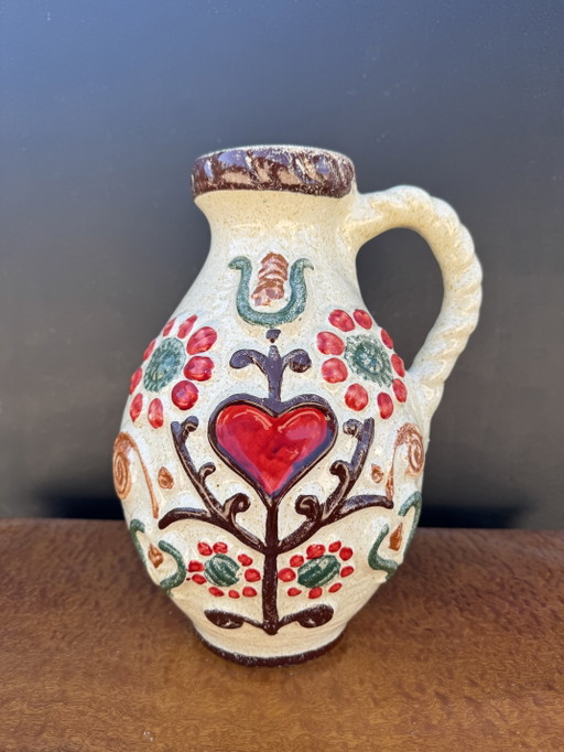 West German ceramic pitcher vase from the 1960s