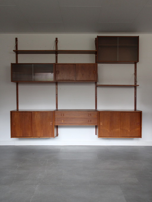 Vintage Danish modular wall system in teak