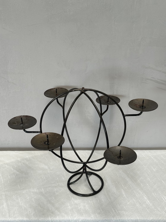 Image 1 of chandelier en métal vintage