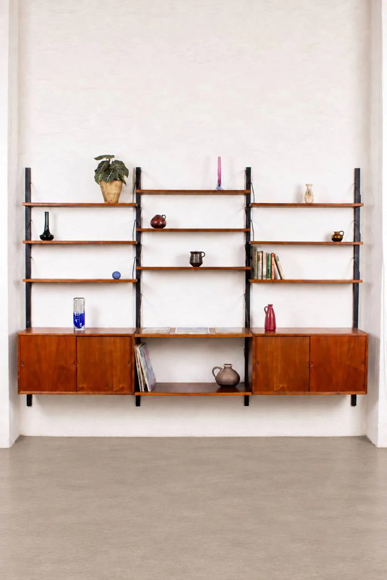 Poul Cadovius Shelving System Cado Royal Vintage Teak 60s – Shelving unit, Wood, Metal, Scandinavian (photo 6 of 18)