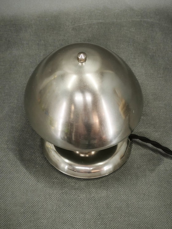 1930s Bauhaus Nickel-Plated Table Lamp, Czechoslovakia – Metal (photo 8 of 8)