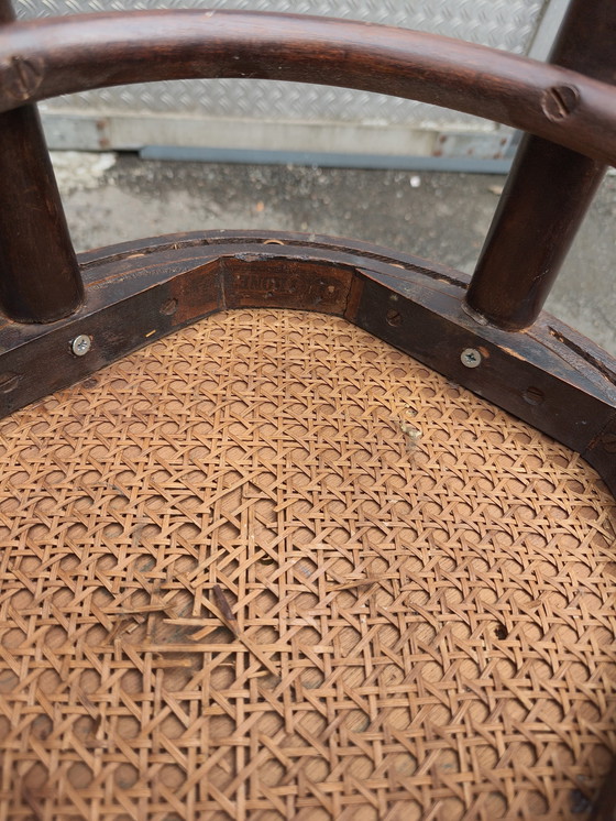 Image 1 of Thonet Barstool Leather Webbing