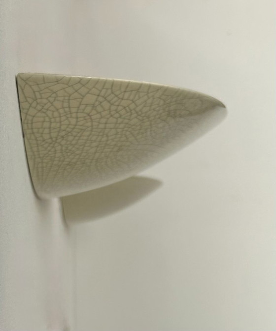 Image 1 of Paire d'appliques vintage en porcelaine craquelée, France, 1970