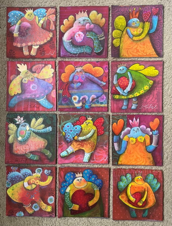 Image 1 of Gesigneerd werk in gemengde techniek Sabine Tuchel 