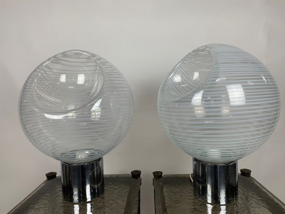 Image 1 of Pair of Glass Table Lamp by Gino Vistosi for Vistosi, 1960s