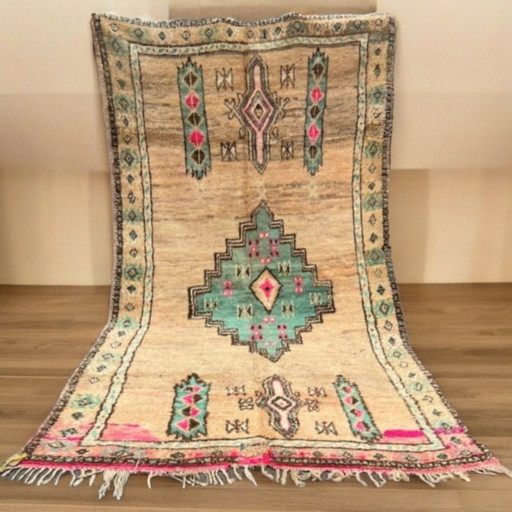 Marokkaans Vintage Tapijt Van Echt Wol 160X260 Cm