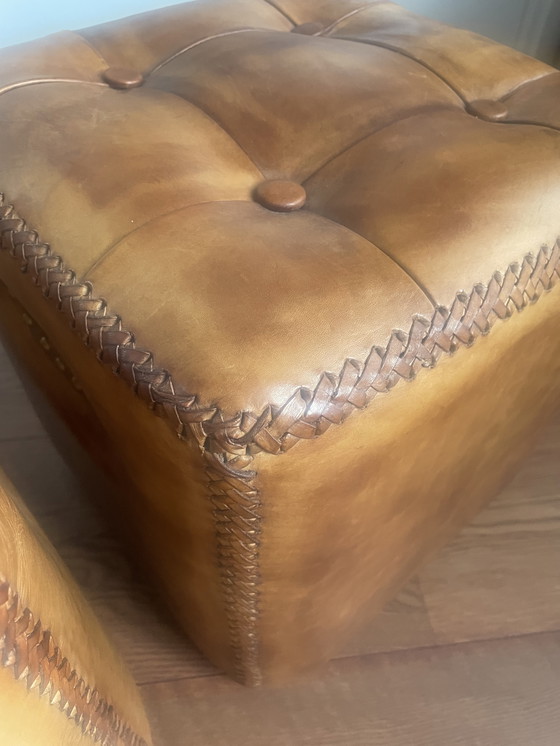 Image 1 of Casa Padrino luxe krukset van echt leer bruin Uitstekend vakmanschap uit de luxe collectie van Casa Padrino