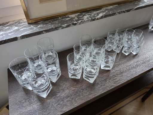 Vintage Rosenthal Studio Line "Skal" kristallen glazenset - Bjørn Wiinblad MCM – glazen karaffen, Crystal, Glass