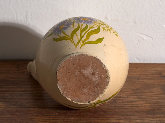 Cruche en céramique émaillée antique, Europe Centrale, circa 1920, Vaisselle, Jaune (photo 8 sur 9)