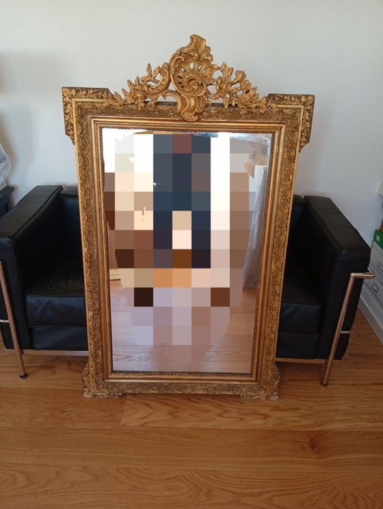 Image 1 of Antique Louis Philippe plaster mirror