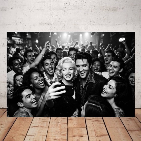 Photo Printed on Plexiglas / Limited Edition and Signed / Marilyn and Elvis / Decorative Frame – Art Prints (photo 3 of 5)