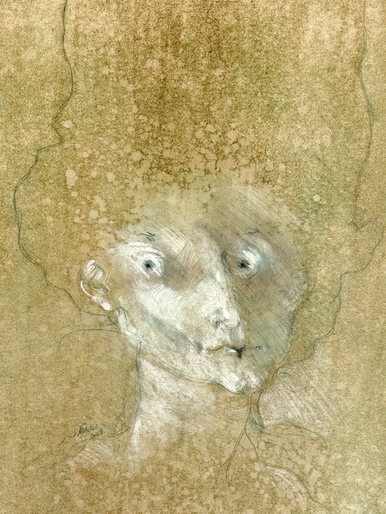 Image 1 of Robert Detheux - Der Frühling - surrealistisches Traum-Pastell