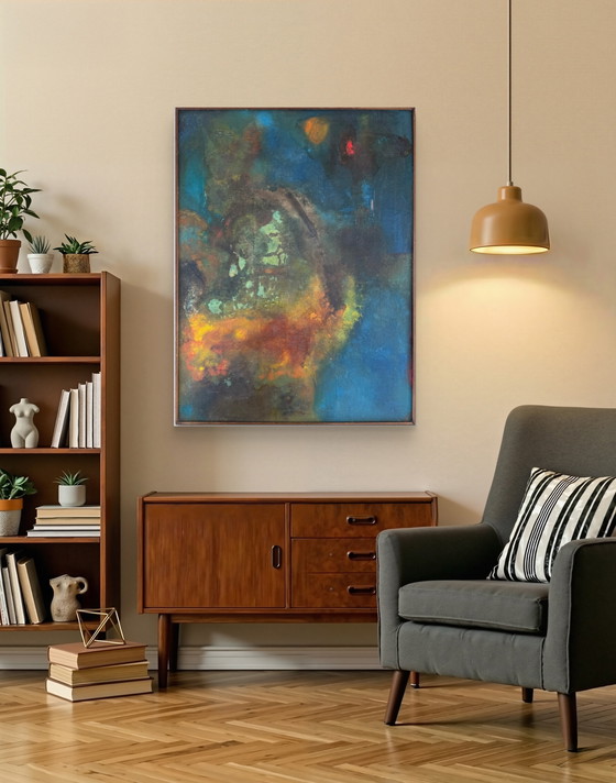 Image 1 of Silvin Bronkart - Deep River - magnificent painting from 1960