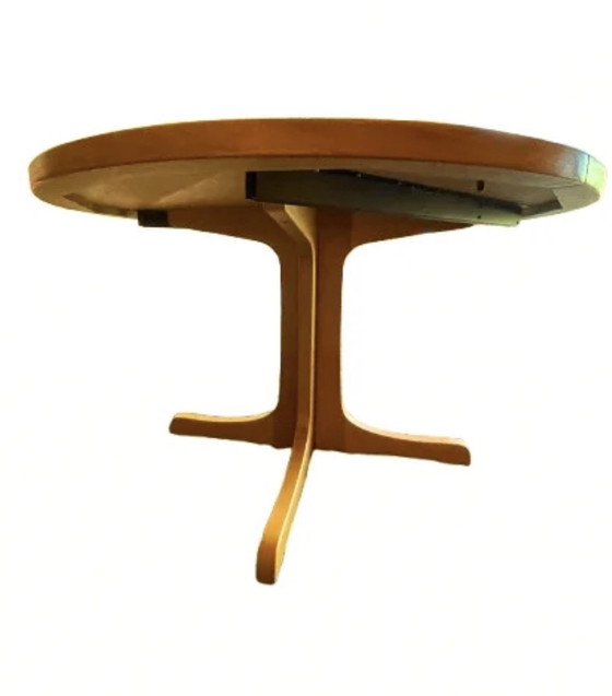 Table de salle à manger XL Vintage Mid-Century en Chêne – Ronde à Ovale – 120-220 Cm (photo 2 of 6)