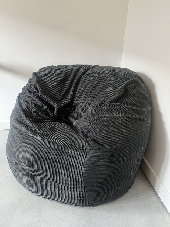 Image 1 of Vetsak beanbag larg-cord terciopelo gris oscuro
