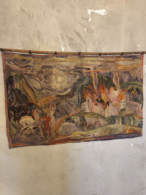 Brutalist Scandinavian Tapestry 70s