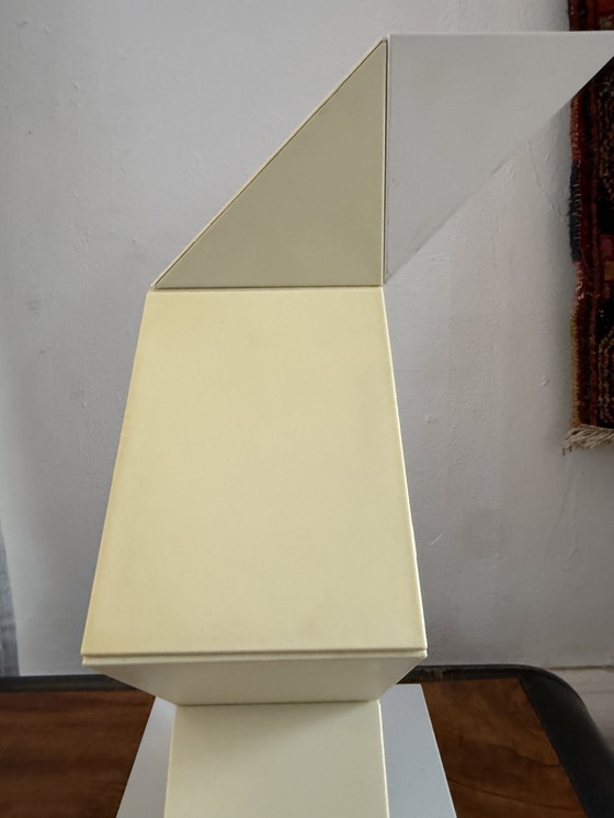 Image 1 of Lampe de table postmoderne en zigzag – Lampe design belge, années 1980