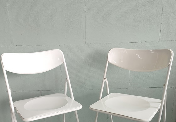 Image 1 of Ikea Folding Chair Type Ted By Niels Gammelgaard, White