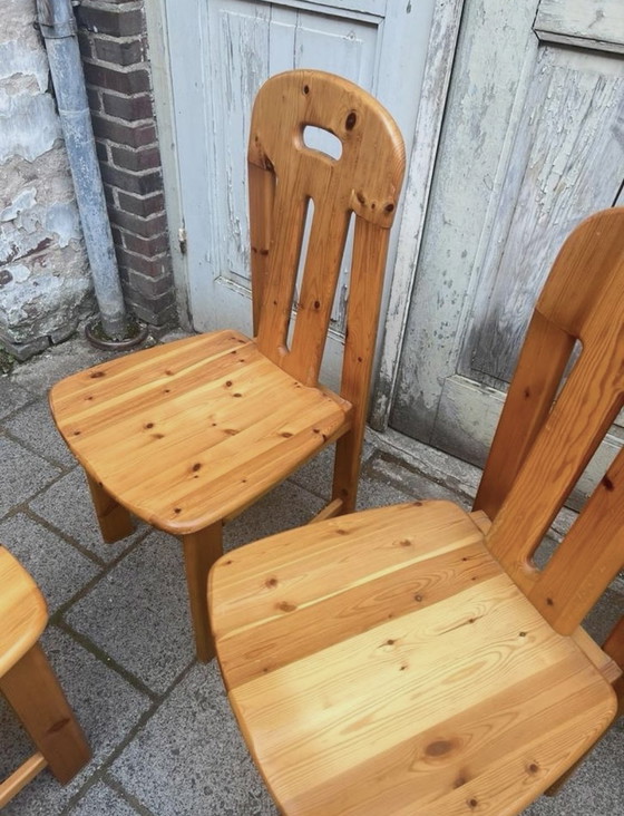 Image 1 of Ensemble de 6 chaises de salle à manger Effezeta en pin