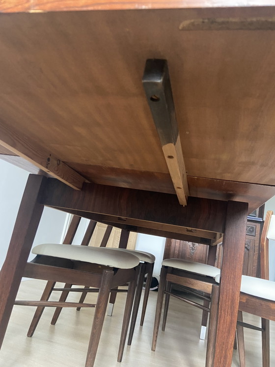 Midcentury table and chairs – Dining tables, Metal, Wood (photo 5 of 5)