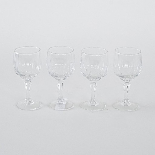 Set aus vier Gläsern, dänisches Design, 1970er Jahre, hergestellt in Dänemark