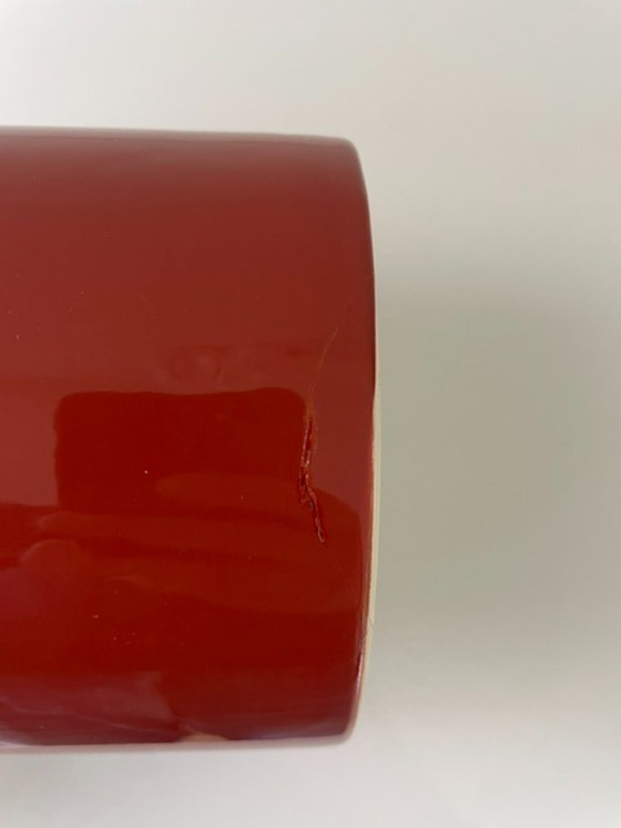 Image 1 of Decorative ceramic jug with white and terra glaze