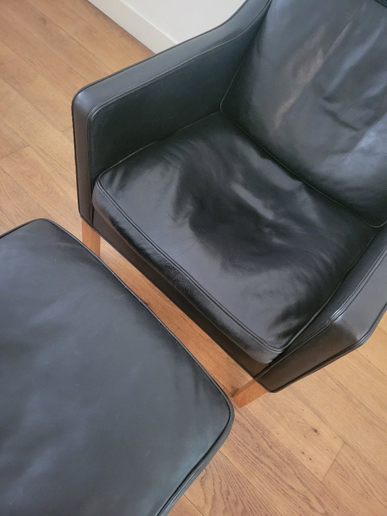 Image 1 of Fauteuil vintage de Borge Mogensen modèle 2431 avec ottoman