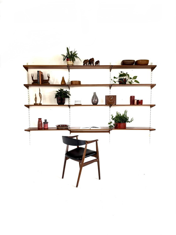 Image 1 of Vintage teakhouten modulair wandsysteem, Kai Kristiansen ‘60