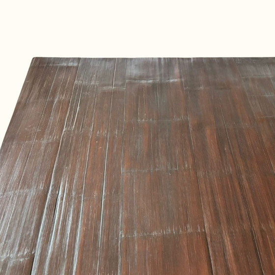 Image 1 of Grande table basse Axel Vervoordt - Wengé et bambou - Belgique - Années 1980 - 160 cm