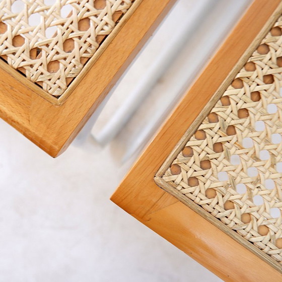 Image 1 of Satz von 4 italienischen Stühlen mit Kannelüren, Stil Mitte des Jahrhunderts, im Stil von Marcel Breuer