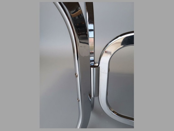 Gastone Rinaldi Table de salle à manger en chrome et verre fumé, Italie, années 70 – Tables de salle à manger (photo 7 of 7)
