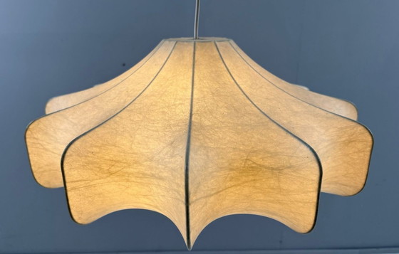 Image 1 of Mid-century Cocoon pendant lamp by Friedel Wauer for Goldkant Leuchten, Germany, 1970s.