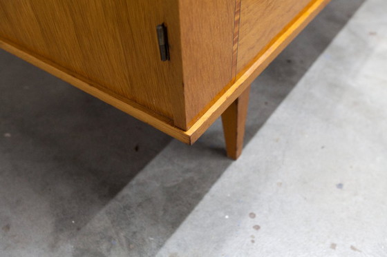 Image 1 of 1970s Scandinavian wardrobe with hanging space, shelf, mirror, 21x126cm, 2 doors