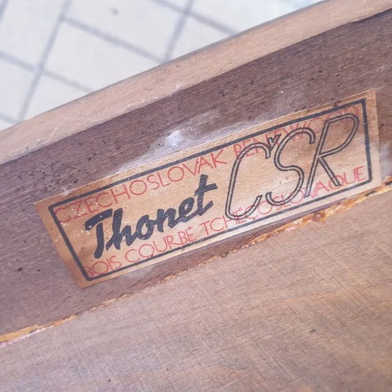 Image 1 of Dreiteiliges Set Bugholz-Sessel für Josef Hoffmann für Thonet, Tschechoslowakei, 1930er–1950er Jahre