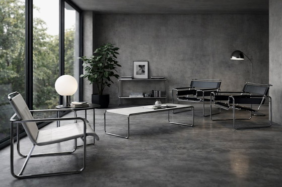 Image 1 of Vintage Mid-Century Italian Modern Laccio Kiga Low Coffee Table by Marcel Breuer for Gavina, 1960s
