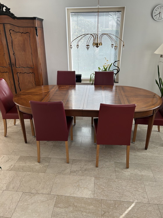 Image 1 of Prachtige massief eiken coulissentafel