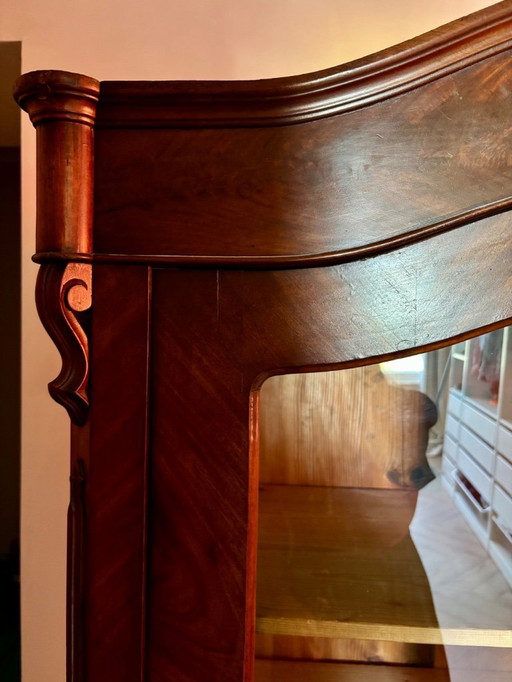 Antique Wooden Display Cabinet - Classic European Design
