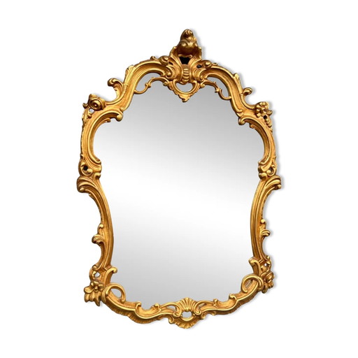 Miroir doré. Bois. – spiegels, Wood