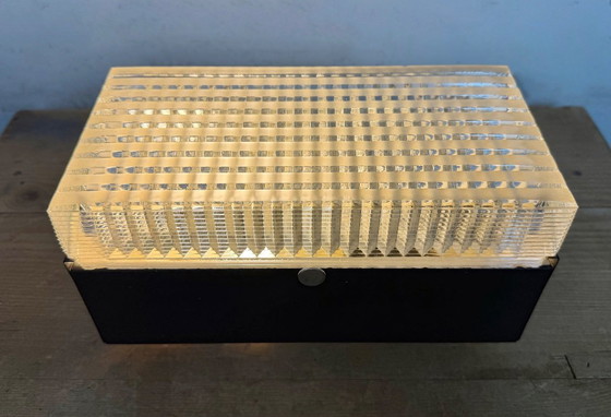 Image 1 of Applique ou plafonnier vintage en verre de Napako, années 1970