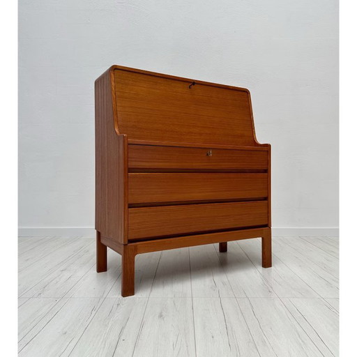  Vintage Danish Teak Sekretär Schrank 88 von Anre Wahl Iversen 60s