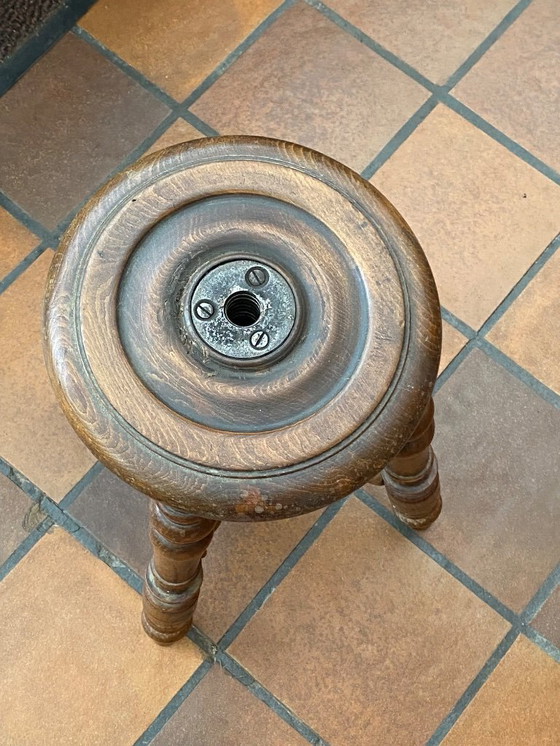 Image 1 of Sgabello per pianoforte antico in rovere, 1880, Napoleone III