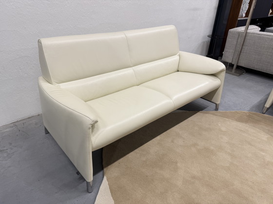 Image 1 of Leolux Felizia Sofa 2.5 Seater & Armchair Senso Egret