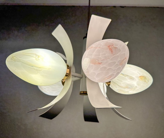 Vintage Spoetnik Hanglamp – Hanglampen, Glass, Metal (photo 5 of 12)