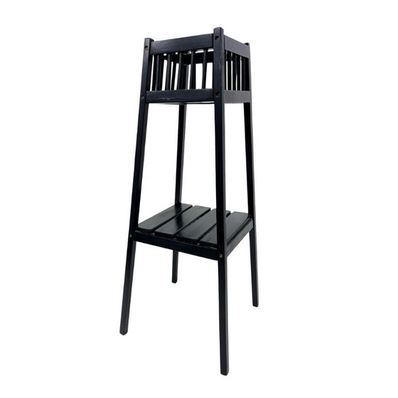 Image 1 of Vintage wooden stand/flower stand – 1960s/1970s, modernist design, 80 cm