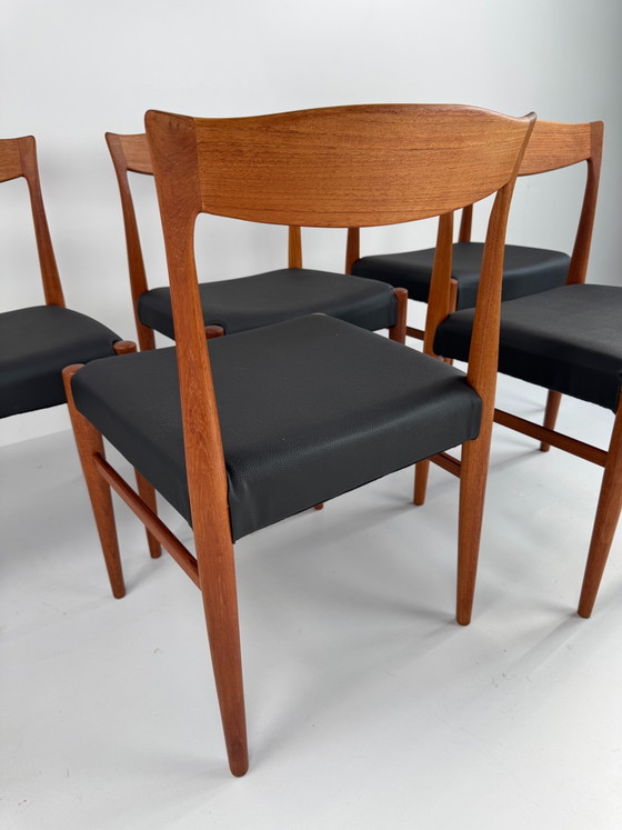 Image 1 of Set of 5 Danish Dining Chairs, attributed to Arne Hovmand-Olsen, Denmark, 1960s