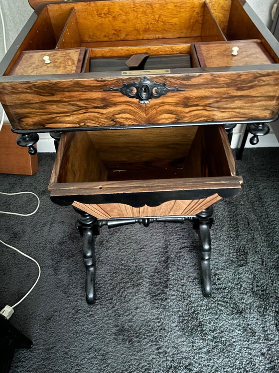 Antique Sewing Table/Side Table – Wood (photo 4 of 7)